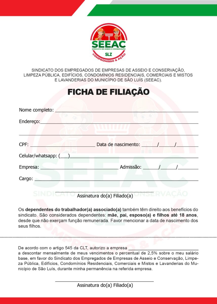 Ficha de Filiação